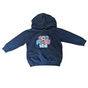 5/$15 100 Miles Kids Girls Navy Hoodie Sweater- Size 4T